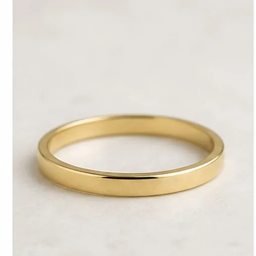 2 mm Flat Band — 14k Gold