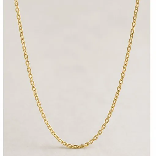 Cable Chain, 45 cm — 9k Gold